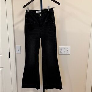 High-Rise Black Flare Jeans